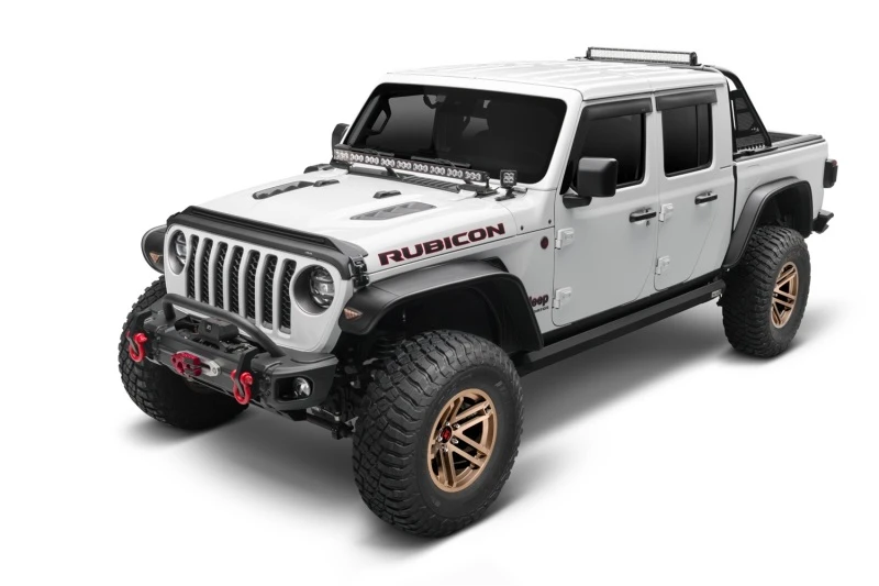 AVS 2018-2019 Jeep Wrangler (JL) Aeroskin Low-Profil-Haube mit Lichtern - Schwarz