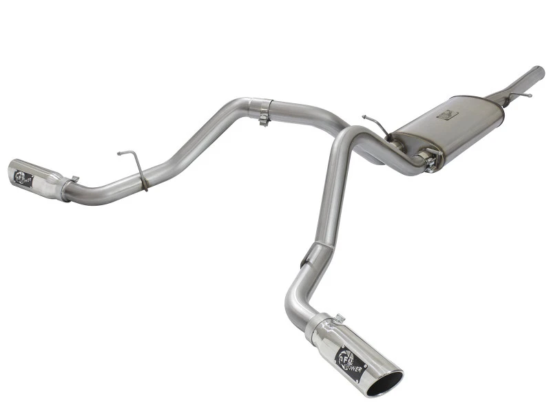 aFe MACH Force-Xp 3 Zoll CB SS Dual Auspuff mit polierten Endrohren 09-16 GM Silverado/Sierra 4.3L/4.8L/5.3L