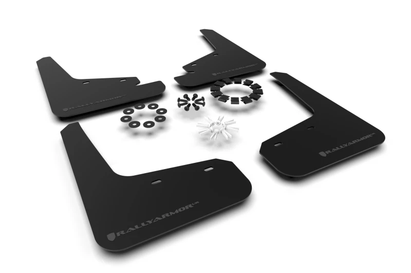 Rally Armor 20-24 Tesla Model Y Schwarz UR Schmutzfänger mit dunkelgrauem Logo