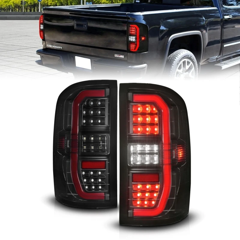 ANZO 14-18 GMC Sierra 1500 Voll-LED-Rückfahrscheinwerfer Black Housing Rauchglas (mit C-Lichtbalken)