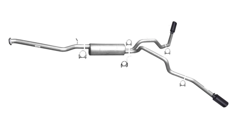 Gibson 99-03 GMC Sierra 1500 SL 5.3L 2.5 Zoll Cat-Back Dual Extreme Auspuff - Black Elite