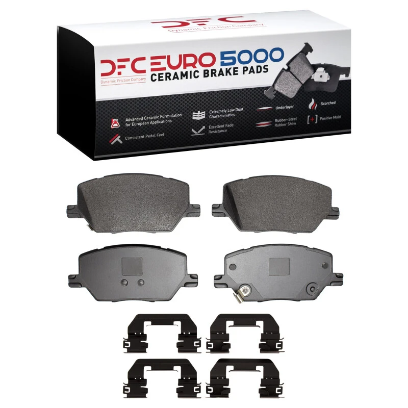 DFC 15-23 Fiat 500X Front Euro 5000 Ceramic Brake Pads and Hardware Kit