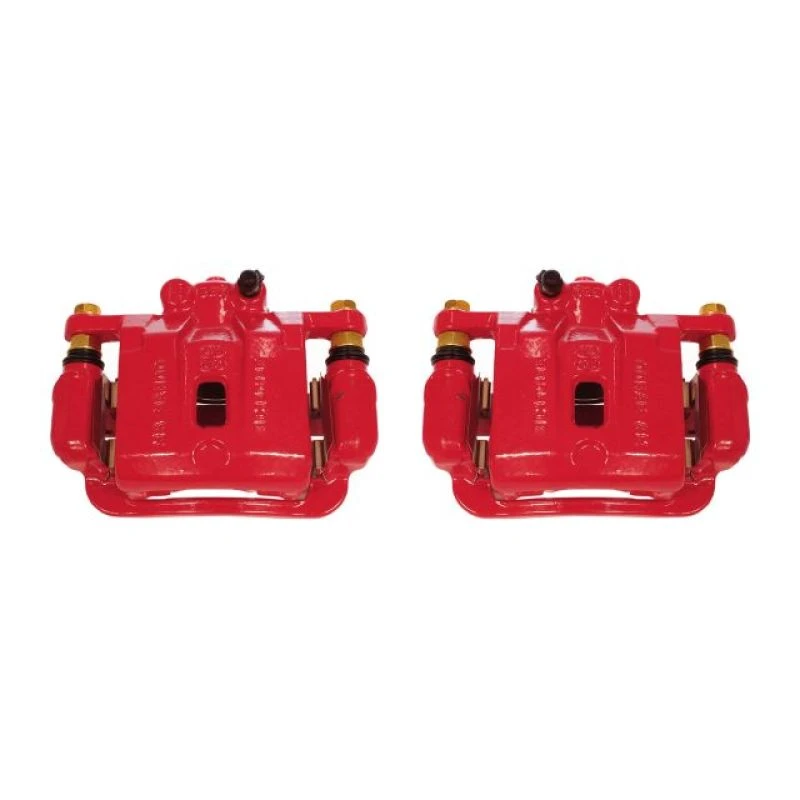 Power Stop 10-16 Hyundai Genesis Coupe Rear Red Calipers w/Brackets - Pair