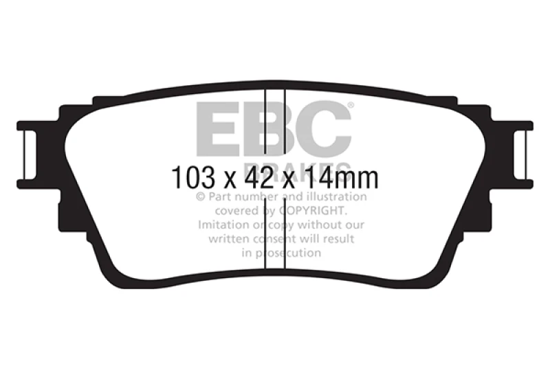 EBC 18-21 Mitsubishi Outlander Greenstuff Rear Brake Pads