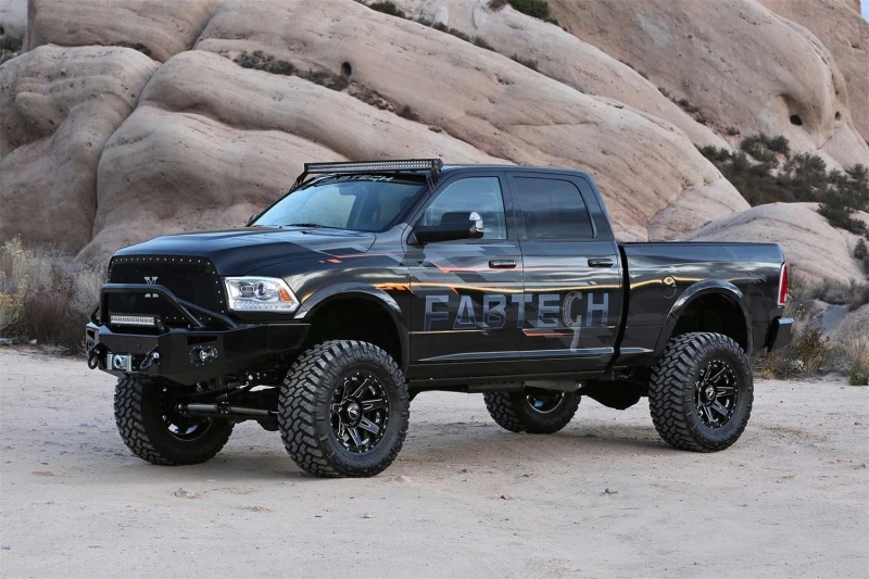 Fabtech 14-18 Ram 2500 4WD 7in Radius Arm System - Component Box 3 w/Dirt Logic Shock Absorbers