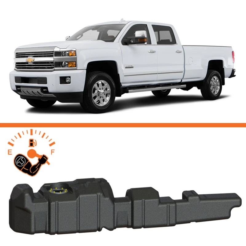 Titan Fuel Tanks 11-16 GM 2500/3500 Duramax Crew/Ext. Cab Long Bed 60 Gallonen XXL Mittelschiff-Treibstofftank