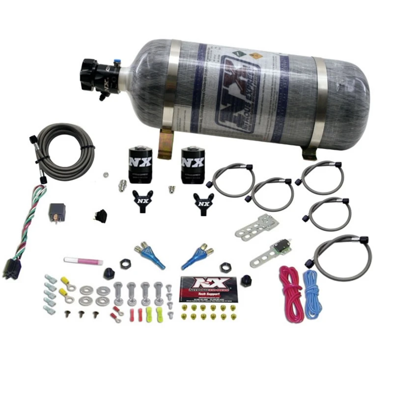 Nitrous Express BMW EFI Alle Doppel-Düsen-Nitrous-Kit (50-300 PS) mit Composite-Flasche