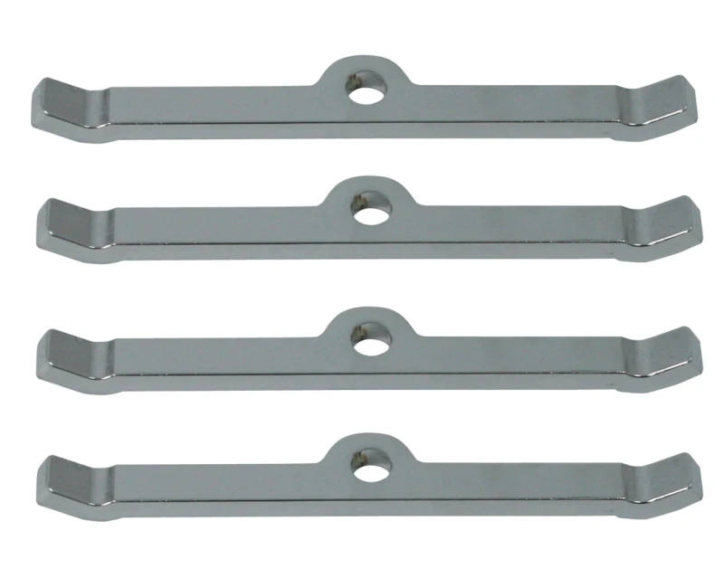 Moroso Chevrolet Small Block Valve Cover Hold Downs - Stahl - Chromplattiert - Set von 4