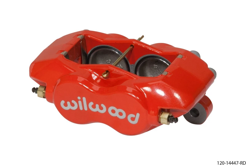 Wilwood Caliper-Forged DynaliteI w/Dust Seal-Red 1.75in Pistons.81in Disc