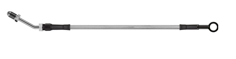 Goodridge 58in Universal Clutch Line w/Blk Zinc Fittings & Clear Hose - Straight Banjo w/M10 Fitting