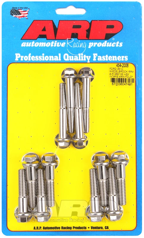 ARP Intake Manifold Bolt Kit für Ford 351C mit Edelbrock RPM Air Gap
