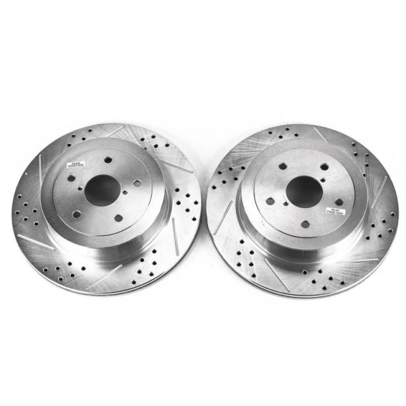 Power Stop Evolution Drilled & Slotted Rotors - Pair for 05-07 Subaru Impreza Rear