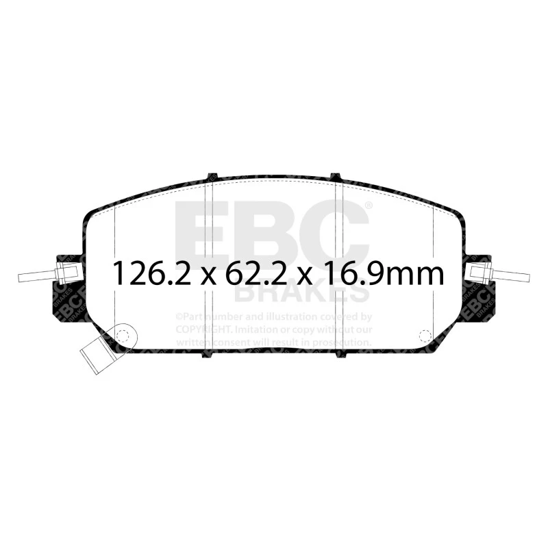 EBC 2017+ Honda Clarity Fuel Cell Greenstuff Front Brake Pads