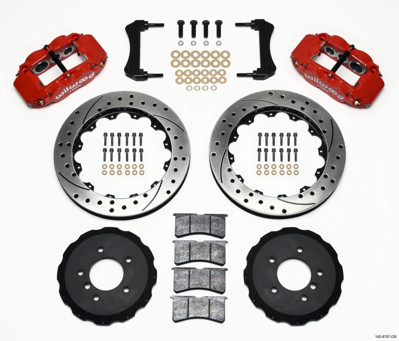 Wilwood Narrow Superlite 6R Vordere Hut Kit 13,06 Zoll Bohrungen Rot E36 BMW M3