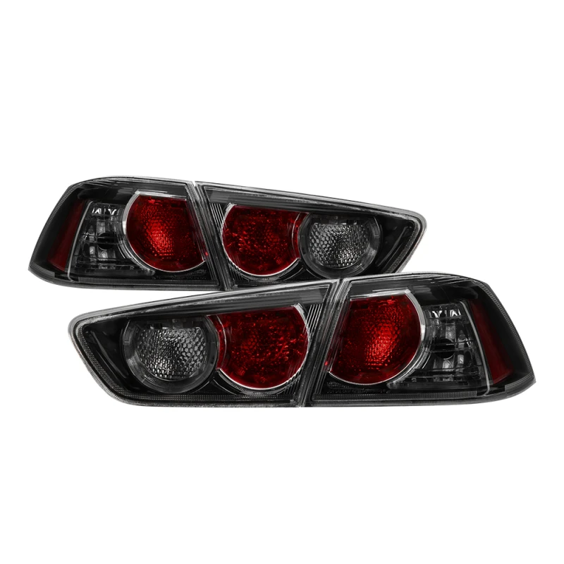 xTune OE Style Tail Lights - Black Smoke ALT-JH-MLEVO08-BSM for 08-15 Mitsubishi Lancer