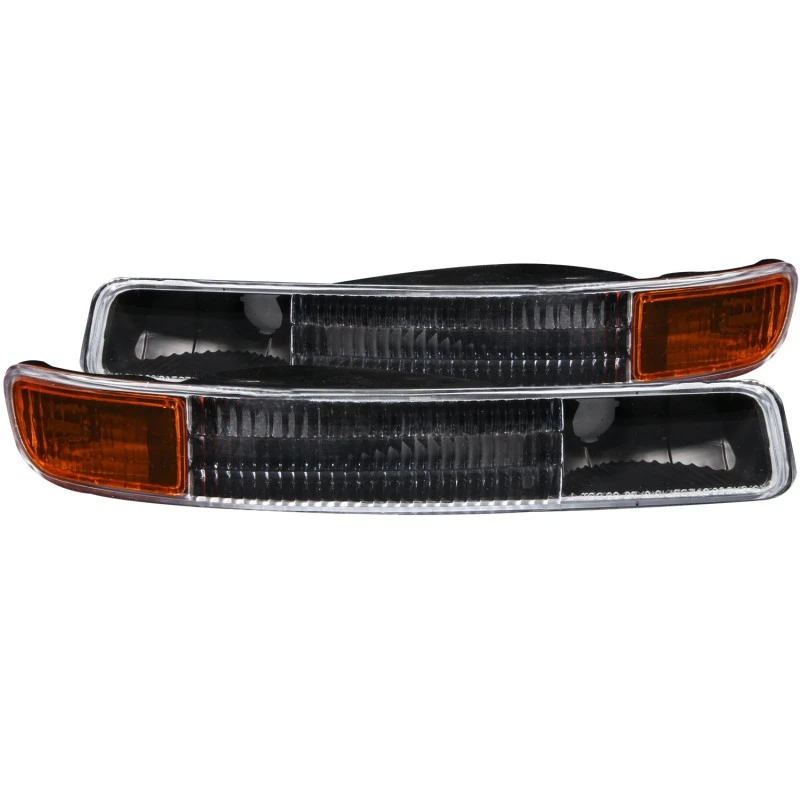 ANZO 1999-2006 Gmc Sierra 1500 Euro-Parkleuchten Schwarz mit Bernstein-Reflektor