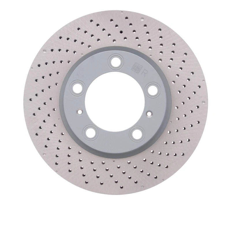 DFC 13-16 Porsche Cayman Right Front Drilled Hi-Carbon Alloy Geomet Coated Rotor