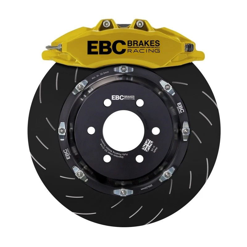 EBC Racing 09-18 Audi A6 2.0T Yellow Apollo-6 Calipers 380mm Rotors Front Big Brake Kit