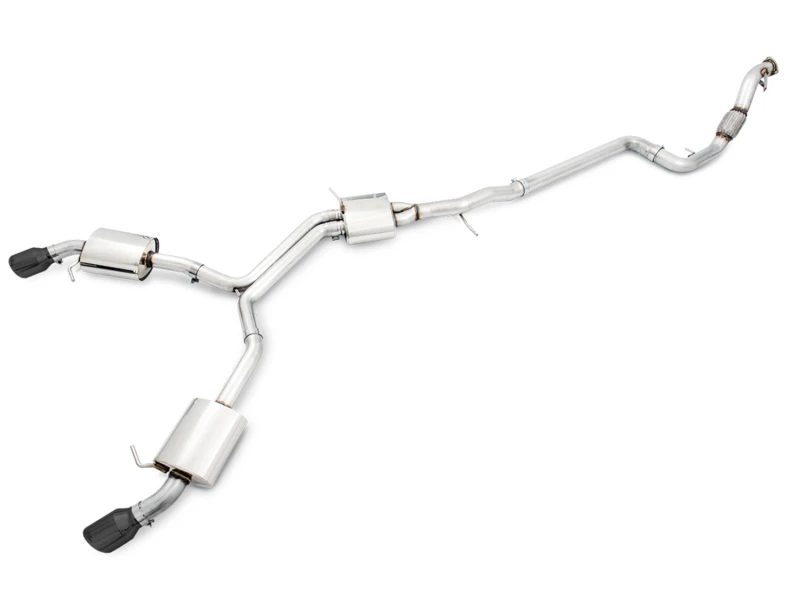 AWE Tuning Audi B9 A5 Touring Edition Abgasanlage Dual Outlet - Diamantschwarze Endrohre (inkl. DP)
