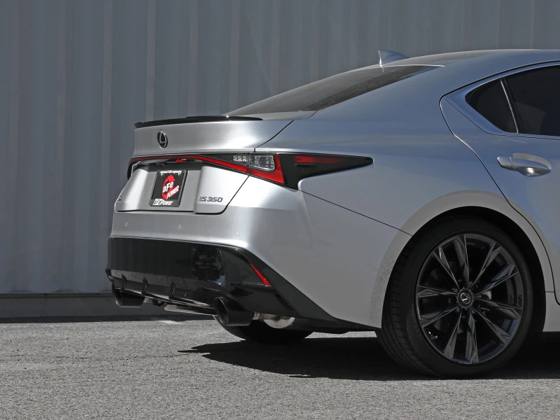 aFe Takeda 14-22 Lexus IS350 V6 2,5 Zoll 304 Edelstahl Axle-Back Auspuffsystem mit schwarzer Spitze