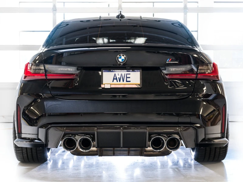 AWE SwitchPath Katback-Auspuff für BMW G8X M3/M4 - Chrom-Silber-Spitzen
