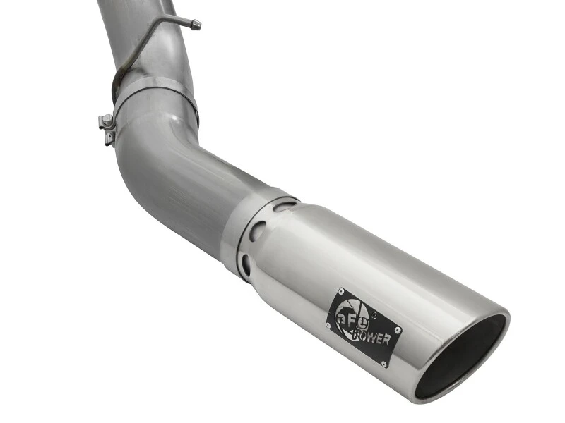 aFe LARGE Bore HD 5-Zoll-Auspuff DPF-Back SS mit Pol-Tipps 16-17 GM Diesel LKW V8-6,6L (td) LML/L5P