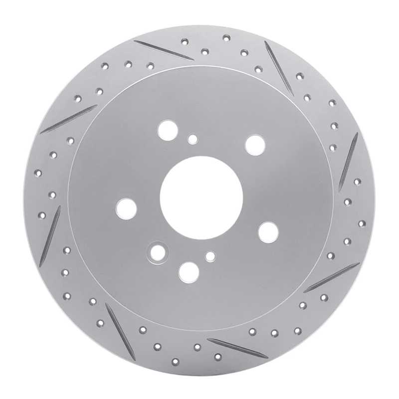 DFC 04-09 Lexus Rx330 Rear Right Drilled & Slotted Geoperformance Rotor