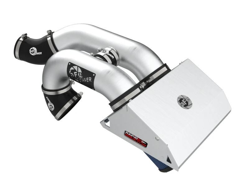 aFe Rapid Induction Pro 5R Kaltluft-Ansaugsystem gebürstet 21-22 Ford F-150 Raptor V6-3.5L (tt)