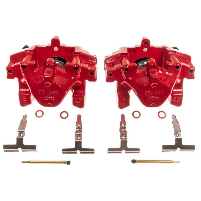 Power Stop 02-04 Mercedes-Benz C32 AMG Rear Red Calipers - Pair