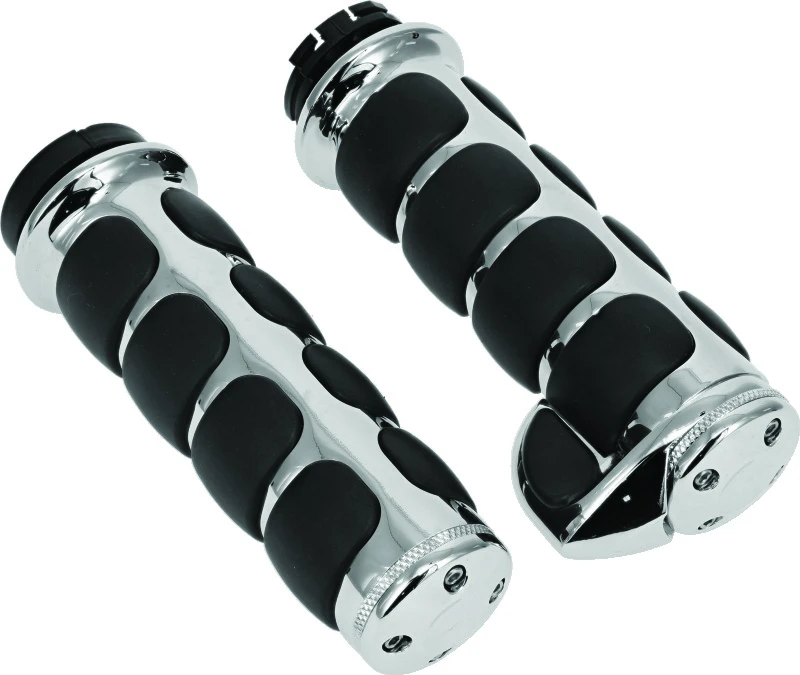 Kuryakyn ISO Grips With Throttle Boss Dual Cable Chrome