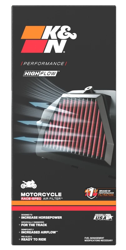K&N 2017 Suzuki GSXR1000 Rennspezifischer Einbau-Luftfilter