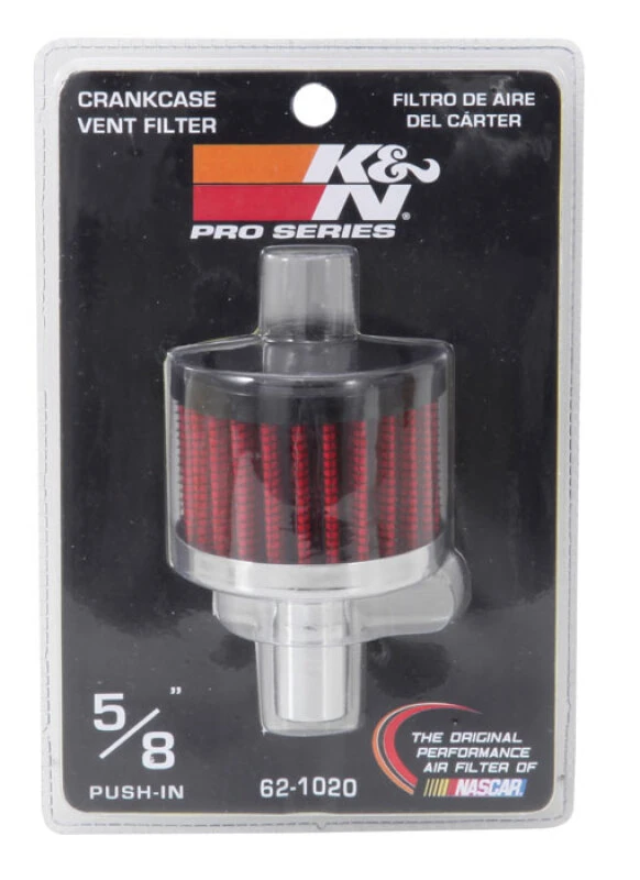 K&N Stahlbasis-Kurbelgehäuse-Entlüftungsfilter.625 Zoll Ventil-Ø x 2 Zoll Ø x 1,5 Zoll Höhe