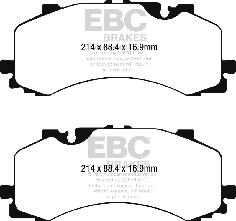 ebc_DP42279R-67932115133bd EBC 2016+ Audi Q7 3.0L Supercharged Yellowstuff Front Brake Pads