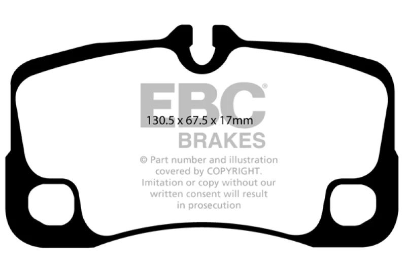 EBC Racing 08-12 Porsche 911 (997) (Cast Iron Disc Only) RP-1 Race Rear Brake Pads