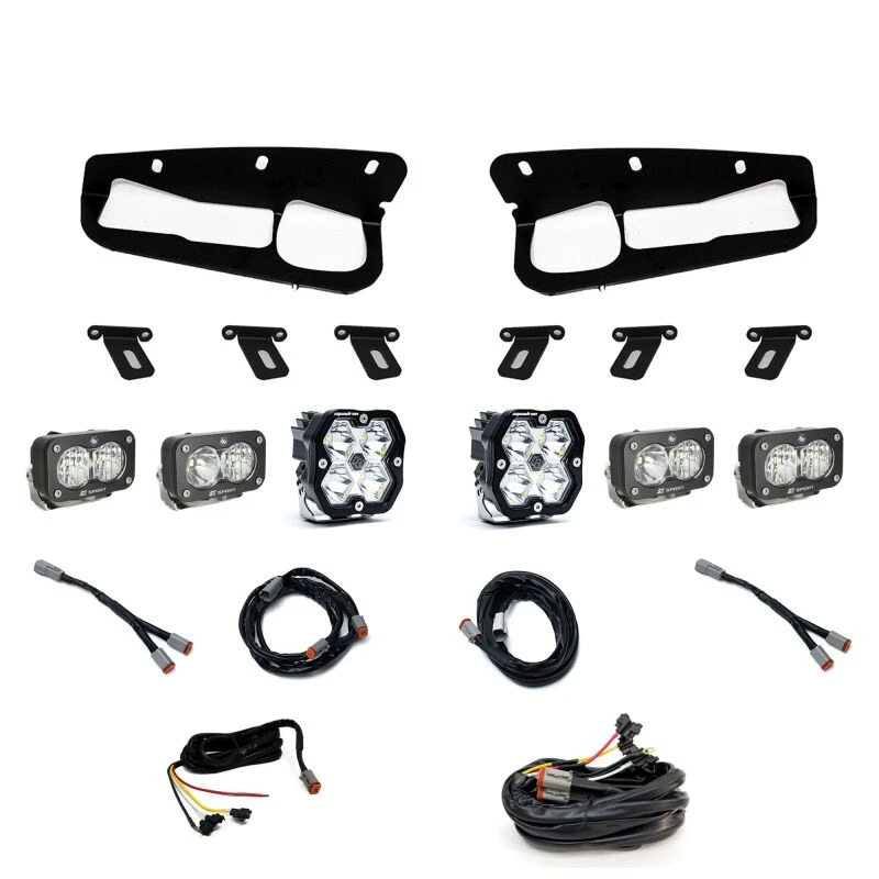 Baja Designs 21-25 Ford Bronco Squadron 2.0 (Spot) / S2 Sport D/C & W/C FPK Steel Bumper w/UP -Clear