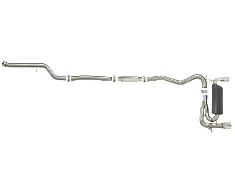 aFe MACH Force-Xp 3 Zoll 304 SS Kat-Abgasanlage mit polierten Endrohren 12-15 BMW 335i (F30) L6 3,0L (t) N55