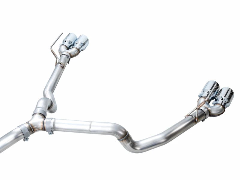 AWE Tuning 2021+ GMC Suburban/Yukon XL 5.3L 0FG Split Rear Exit Catback - Quad Chrome Silver Tips