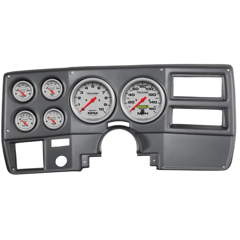 Autometer Ultra-Lite 73-83 Chevy Truck/Suburban Instrumententafel-Kit 6-teilig Tach / MPH / Kraftstoff / Öl / WTMP / Volt
