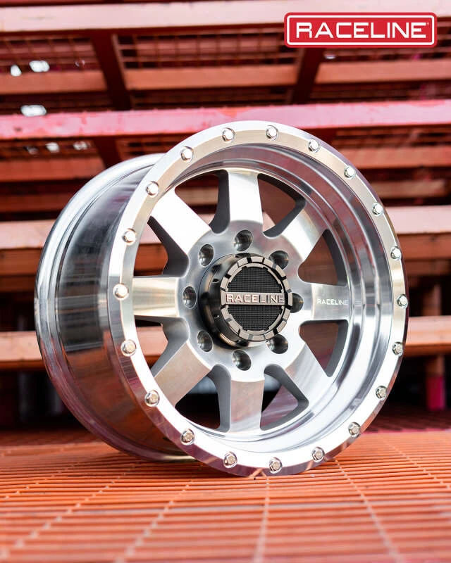 Raceline 935MC Defender 17x9in / 8x170 BP / -12mm Offset / 130.81mm Bore - Machined Wheel