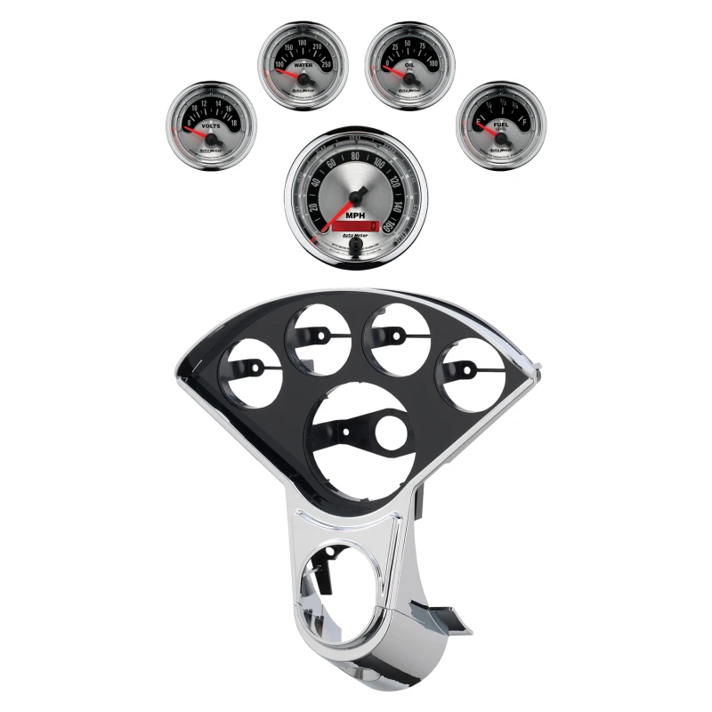 Autometer American Muscle Direct Fit Dash Kit 55-59 Chevy Truck (1 x 3-3/8in. / 4 x 2-1/16in.)