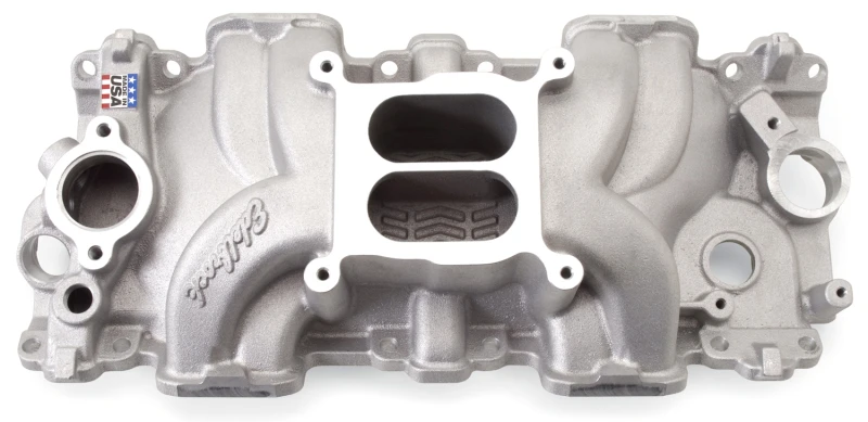 Edelbrock Einlasskrümmer Single Quad Perf RPM Chevrolet 348/409 Inwin Big Block Small Port