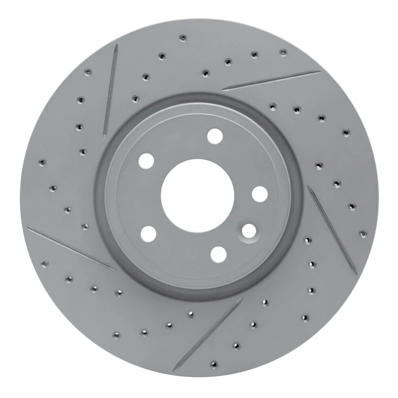 DFC 17-19 Jaguar Xe Front Left Drilled & Slotted Geoperformance Rotor