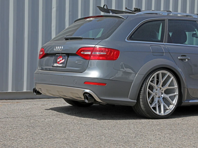 AFE MACH Force-Xp 13-16 Audi Allroad L4 SS Kat-Auspuffanlage mit schwarzen Endrohren