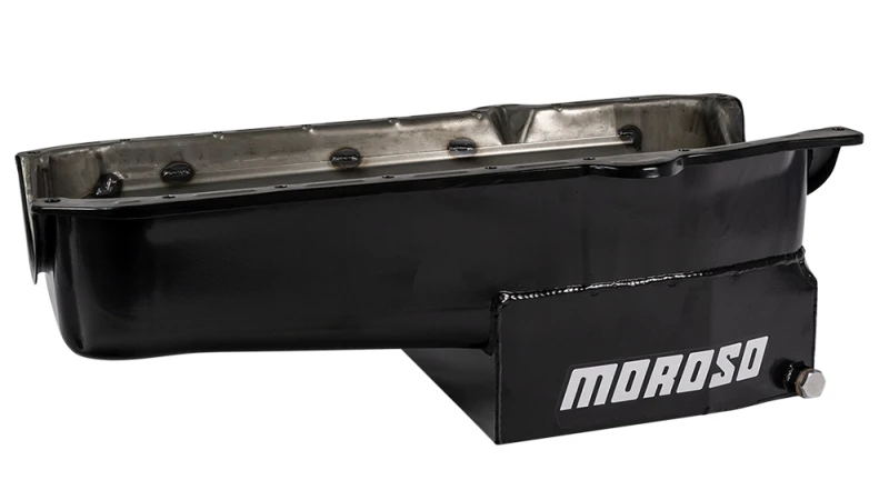 Moroso 86-Up Chevrolet Small Block (w/1 Piece Rear Main Seal) Wet Sump 7qt 7.5in Steel Oil Pan