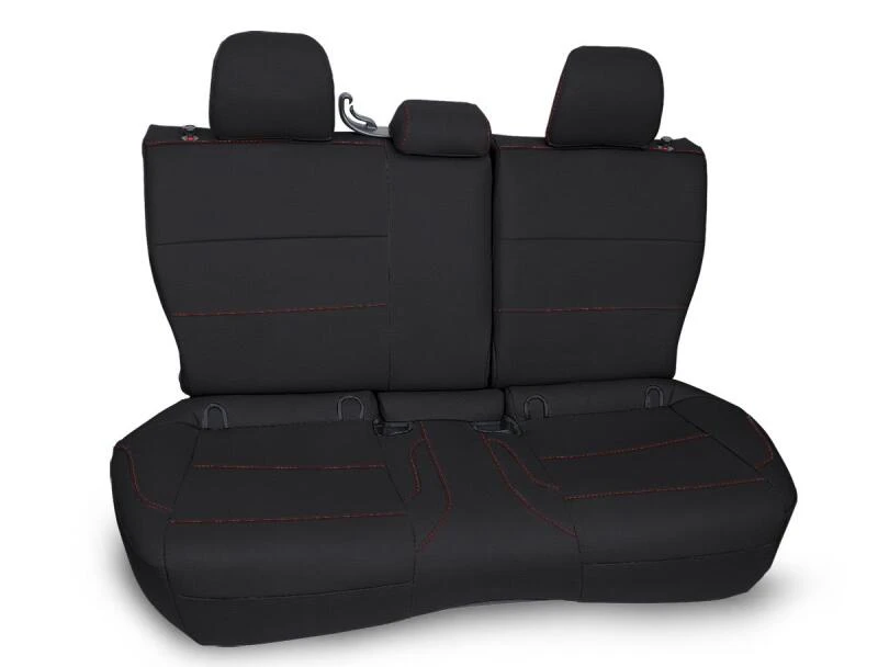 PRP 2013-2017 Subaru Crosstrek Rear Bench Seat Cover - Black w/ Red Stitch