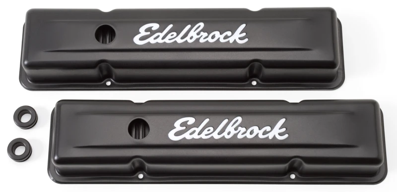 Edelbrock Ventildeckel Signature Series Chevrolet 1959-1986 262-400 CI V8 Low Black