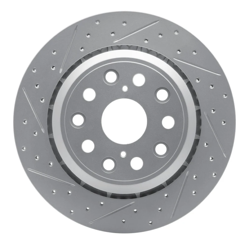 DFC 07-17 Lexus Ls460 Rear Left Drilled & Slotted Geoperformance Rotor