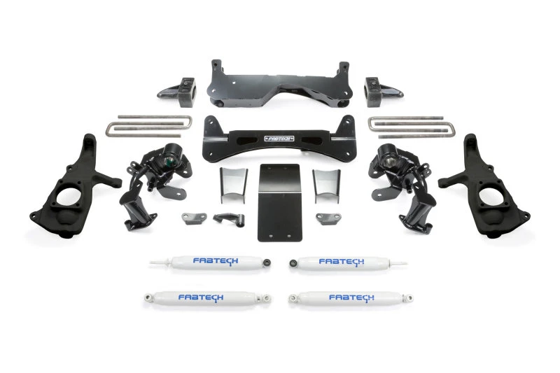 Fabtech 11-19 GM 3500HD 2WD/4WD 6-Zoll-Rts-System mit Perf-Shks