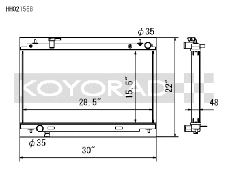 Koyo Racing All Aluminum Radiator für 2003–2006 Nissan 350Z 3.5L V6