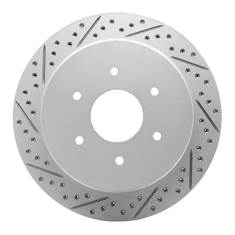 DFC 17-24 Nissan Titan Rear Left Drilled & Slotted Geoperformance Rotor